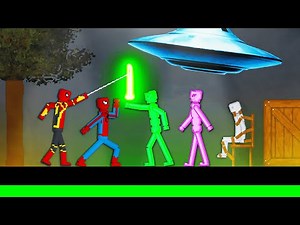 Spider-Man Team Saves People From Alien on Acid Sea in People Playground