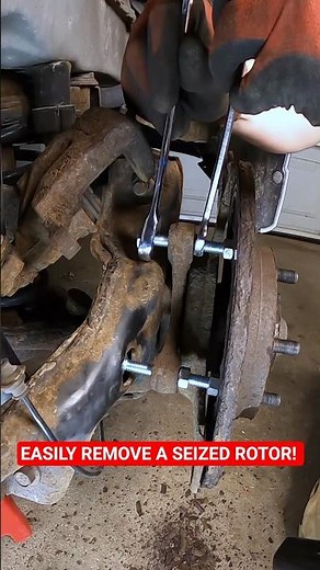 Easily Remove a Seized Brake Disc #carrepair #brakerotor