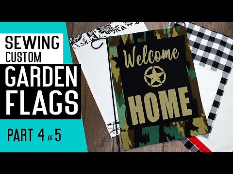 How to Make Garden Flags for Beginners | DIY Blank Garden Flags to Customize. Style 4 of 5