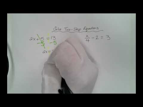 Write and Solve Two Step Equations