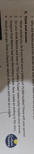 Questions based on the story "The Lottery Ticket"What would y... | Filo