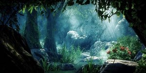 Forest animation HD 720p Cryengine real-time bokeh depth of field