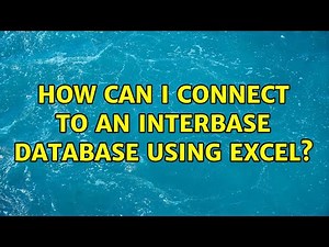 How can I connect to an InterBase database using Excel?