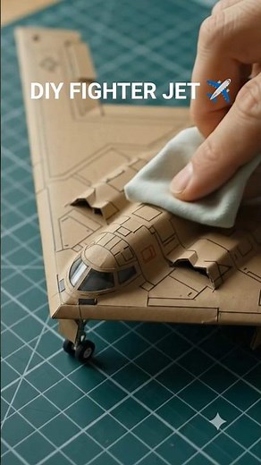 I Built a Fighter Jet Using Only Cardboard! ✈️📦 | Unreal DIY Build #shorts