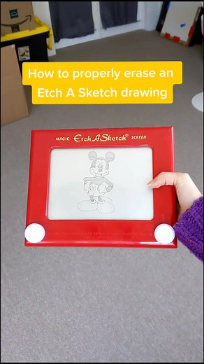 Erasing Etch A Sketch Art Safely