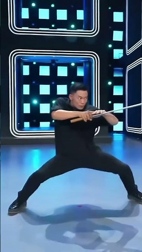 Dancer Yuan Zhiping performed the striking #knifedance from China's Yunnan