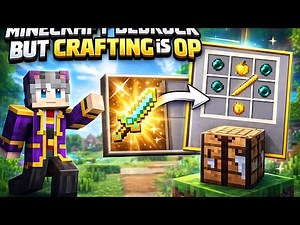 Minecraft Bedrock, But Crafting Is INSANELY OP! 🔥 (Custom Recipes!
