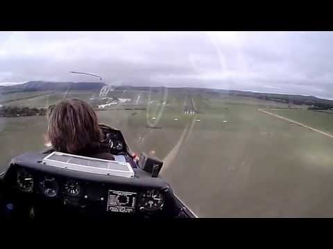 Glider Side Slip Landing from inside the glider