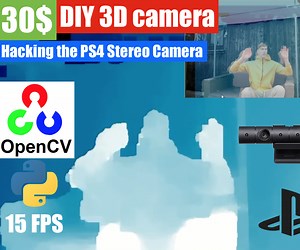 HACK PlayStation 4 Cam Into Cheap 3D Depth Camera With Stereo Vision for Python OpenCV and Linux