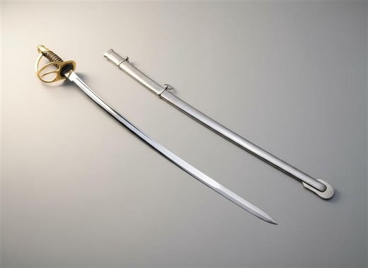 Hand-forged Carbon Steel Military Saber Sword With Scabbard - Etsy