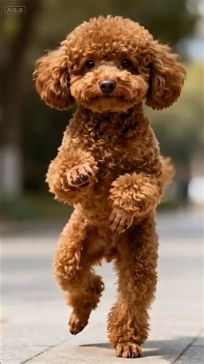The cute dog Quick Step Dance: Brown Poodle’s Fast Beat Moves #DogLife