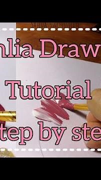Easy Dahlia drawing tutorial step by step || How to draw Dahlia