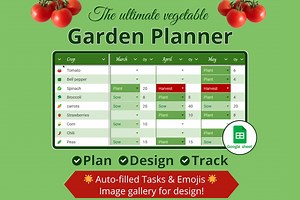 The Ultimate Vegetable Garden Planner for Google Spreadsheet - Sowing and Planting Schedule, Garden Design, Planting Calendar and To-do List - Etsy Australia