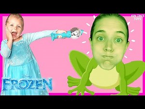 Kin Tin Pretends to Be Elsa From Frozen and Learns To Follow Rules!