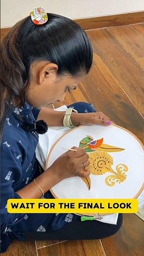 Tanjore Fabric Painting Masterclass 🎨 with FREE Basic Aari Work classes 🙌#tanjorepainting #fabric