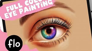 【Procreate】视频教程：完整眼睛上色绘制 将在教程中的灰度眼睛完全上色并进行渲染 from Art with Flo_哔哩哔哩_bilibili
