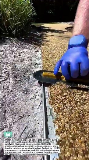 Perfect Exposed Aggregate Patio Finish Transformation Process #construction #concrete #hardscape