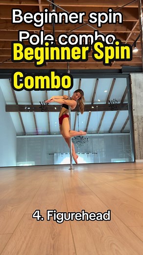 Fun Beginner Spin Pole Dance Combo with Tulip, Genie, Jasmine, Figurehead, and More