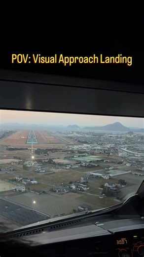 POV: Visual Approach for Landing #pilot #aviation #aviator #flight #landing