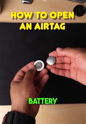 This is how you open and AirTag and what battery you need for you AirTag #apple #airtag #airtagsapple #tipsandtricks #techtok
