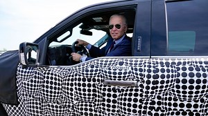 See Biden floor it in electric Ford pickup truck