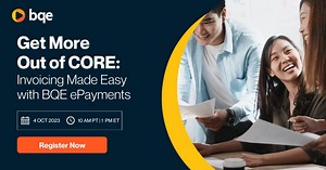 Ready to Revolutionize Your BQE CORE Invoicing Process? Join Our Webinar! Is invoicing keeping you from focusing on what truly matters - growing your business? We've got your back! Join us for an exclusive webinar tomorrow and discover how to make invoicing a breeze with BQE CORE. 📅 Date: October 4th, 2023 🕒 Time: 1:00 PM - 2:00 PM (EST) 🌐 Register here: https://bit.ly/3Q1Oapw Here's what you can expect: ✅ Proven strategies to streamline your invoicing process ✅ Tips to get paid faster and im