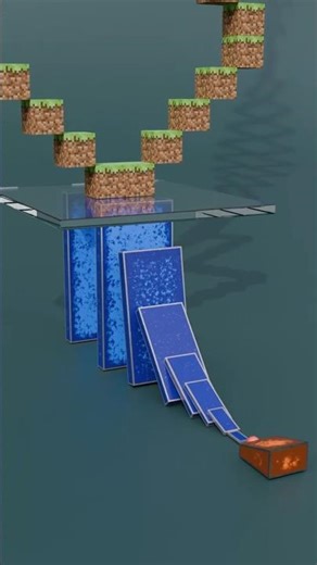 Ball Triggers Minecraft Collapse | Blender Physics Simulation