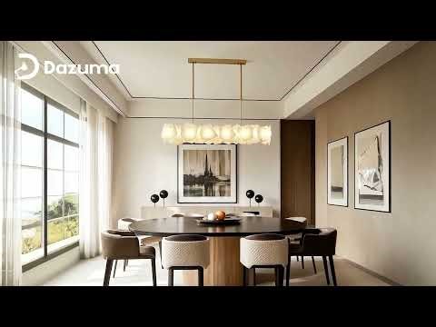 Modern LED Chandelier Cloud Stone Full Copper Ceiling Light | SKU HA140559