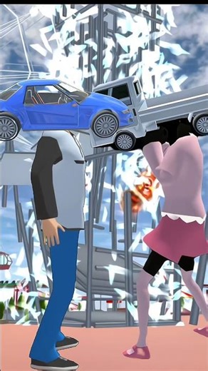 robot mio vs bus basuri #sakuraschoolsimulator