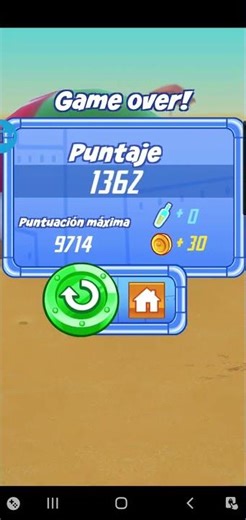 Spongebob Run Game Over