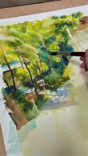 〜美しい風景の描き方〜#透明水彩 #水彩画 #風景画 #watercolorpainting #art