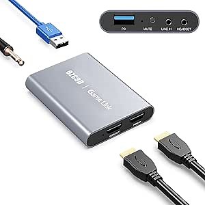 Ezcap311P HDMI Game Capture, Capture Card 1080p 60fps with Mic Input, 4Kp60 Input and PassThrough Audio Video Output for Streaming Nintendo Switch Xbox One Mobile
