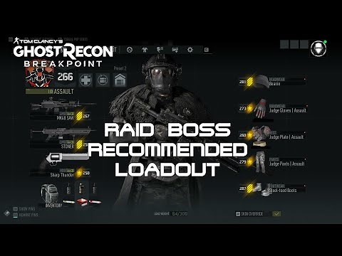 Raid Boss Recommended Loadout in Ghost Recon: Breakpoint