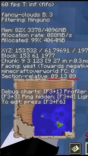 Como encontrar facil y rapido los cofres del tesoro en Minecraft Java