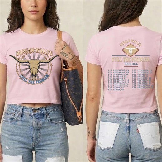 Morgan Wallen Still the Problem Tour 2026 T-shirt, Country Music Fan Gift, Pink Bull Skull Tee, 2026 Concert Merch - Etsy
