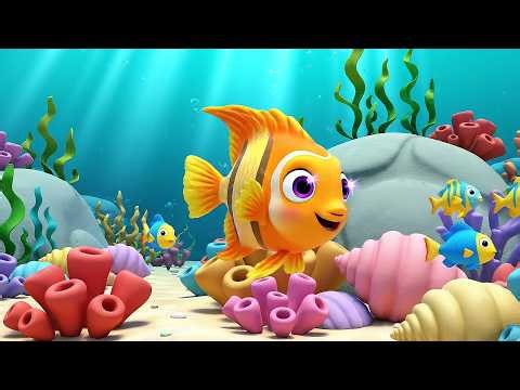 Little Fish Swims Blub Blub Blub | Underwater Adventure & Sea Creature Songs for Kids