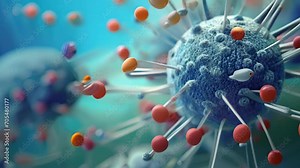 A microscopic closeup of a biodegradable nanotechnology drug delivery system, demonstrating the progress in personalized medicine and targeted drug treatments for various diseases and conditions.