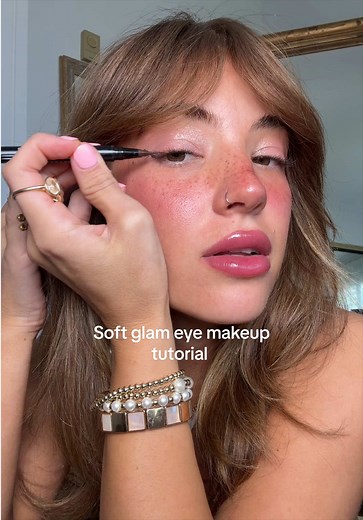 Soft Glam Eye Makeup Tutorial with Brown Eyeliner