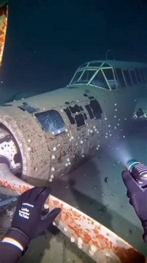 Wiping a sunken bomber plane window was a huge mistake ✈️🦈