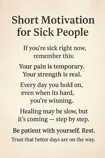 Short Motivation for Sick People | Strength, Healing & Hope