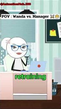 Wanda vs Manager ⚔️😤 #animation #manager #corporate #comedy