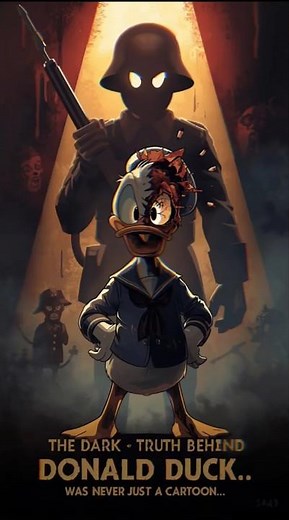 The Dark Truth Behind Donald Duck | The Cartoon That Hides Real Trauma 💀 #darkcartoon #cartoonhorror