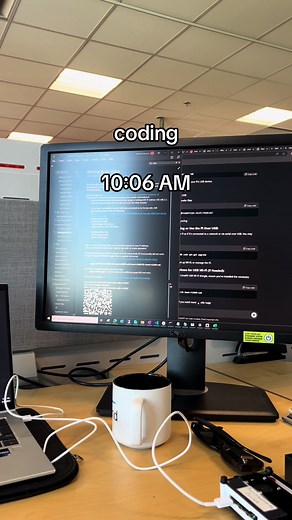 A 9-5 in tech, software developer intern day in a life #studytok #studymotivation #studywithme #studytimelapse #study #work #computerscience #wfh #tech #college #uni #timelapse #worklife #remote #internship #softwareengineer #compsci #intern