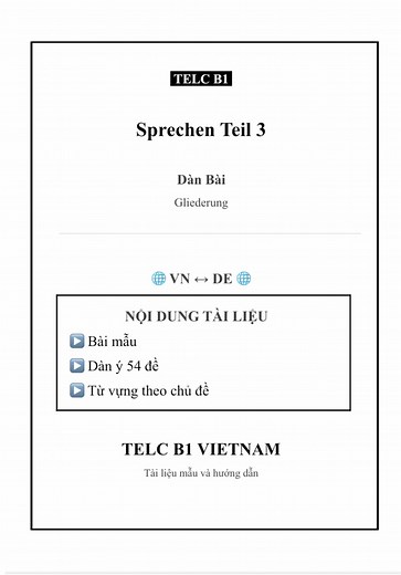 Tài liệu ôn thi Sprechen Teil 3 TELC B1