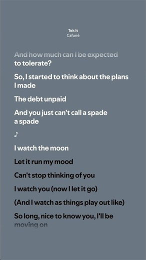 Tek It - Cafuné (Lyrics)