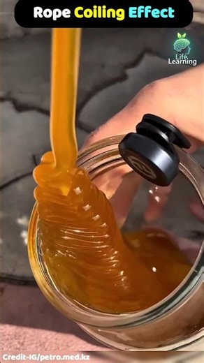 Why Does Honey Coil Like a Rope When Poured? #shorts