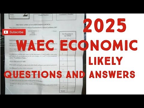 2025 WAEC Economics | Likely Questions and Verified Answers to Pass with Ease!