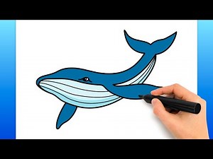 How To Draw A Blue Whale (Easy Drawing Tutorial)