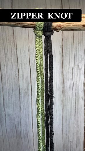 Easy Zipper knot tutorial #diymacrame #macrametutorial #learnmacrame #makramee #tutorialmacrame #diymakramee #knottutorial #fyp