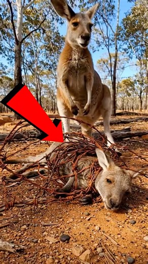 When a Kangaroo Asked a Human for Help #wildlife #animals #kangaroo